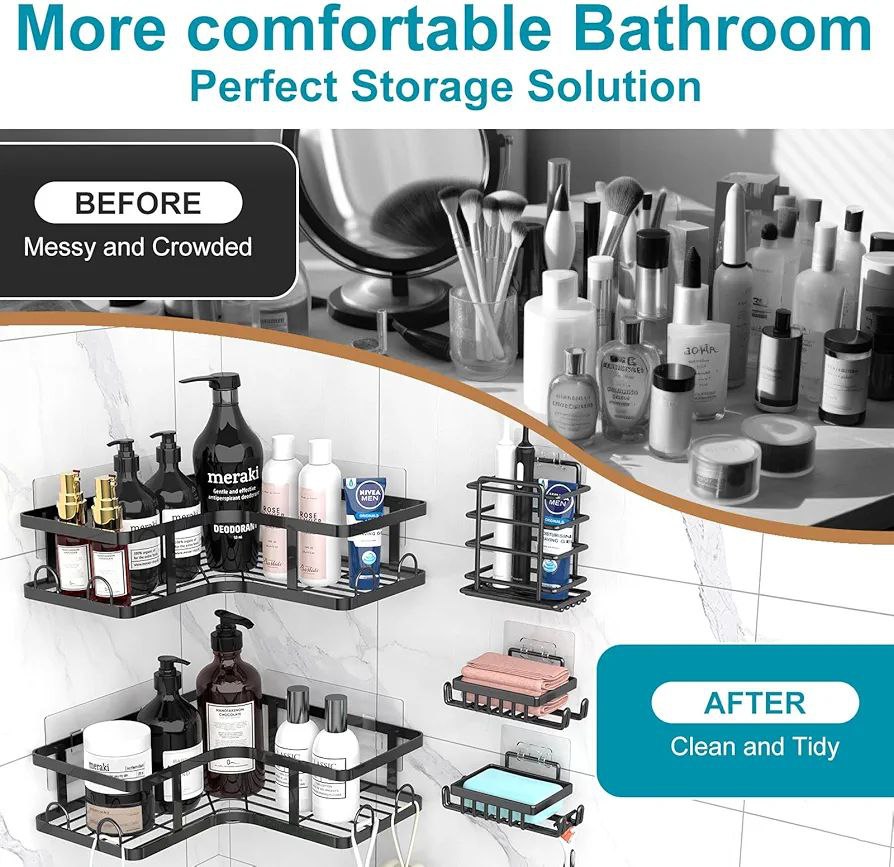 Ensemble organisateur 5 en 1 pour salle de bain et cuisine